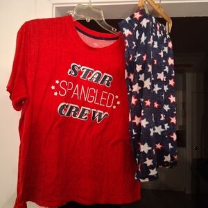 Star Spangled Crew Red and Blue Mens Pajamas